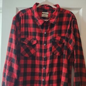 Classic Red and Black Plaid Men's Shirt